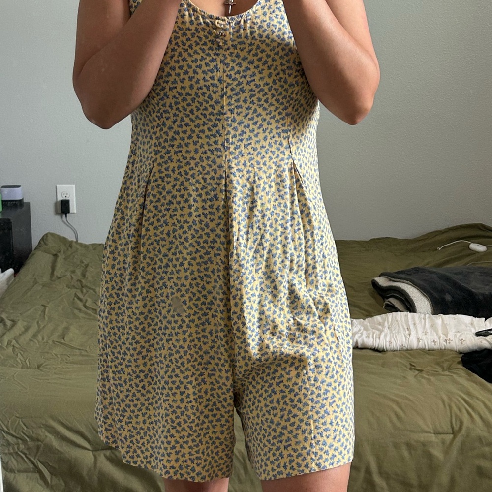 SOLD | Floral Yellow Sleeveless Dress